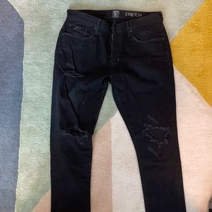 PRPS black size 33 stretch fit skinny jeans new